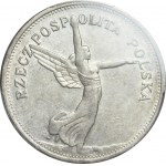 5 złotych 1928 Nike, ze znakiem, Warszawa, bardzo ładne
