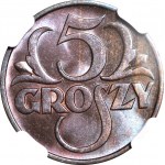 5 pennies 1937, mint, BN color