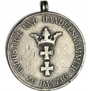 RR-, Medal, Gdańsk, Izba Przemysłowo-Handlowa, Für treue Mitarbeit-za lojalną współpracę, SREBRO