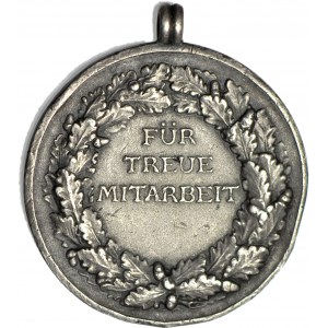 RR-, Medal, Gdańsk, Izba Przemysłowo-Handlowa, Für treue Mitarbeit-za lojalną współpracę, SREBRO
