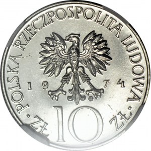 10 złotych 1974, Mickiewicz, PRÓBA, NIKIEL