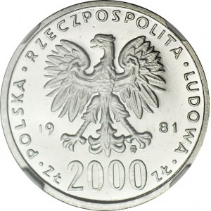 2000 PLN 1981, Wladyslaw Herman, SAMPLE, NIKIEL