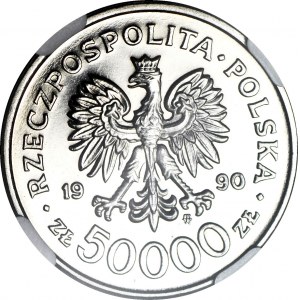 50,000 PLN 1990, Solidarity, SAMPLE, NIKIEL