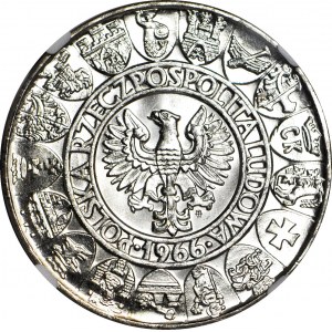 100 zloty 1966, Mieszko and Dabrowa, half figures, SILVER PROSPECTORY