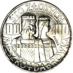 100 zloty 1966, Mieszko and Dabrowa, half figures, SILVER PROSPECTORY