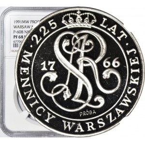 20.000 or 1991, 225 ans de la Monnaie de Varsovie PRÓBA, nickel