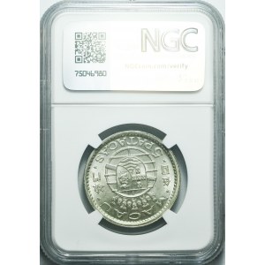 Portugalia, Macao, 5 pataca 1952, piękne