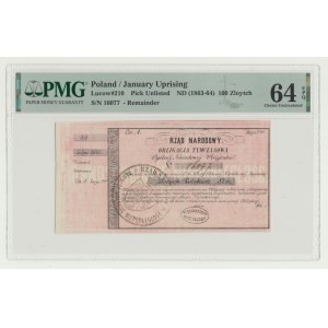 January Uprising, Provisional Bond of 100 zloty 1863, two stamps