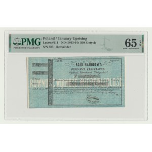 January Uprising, Provisional Bond of 500 zloty 1863, rare