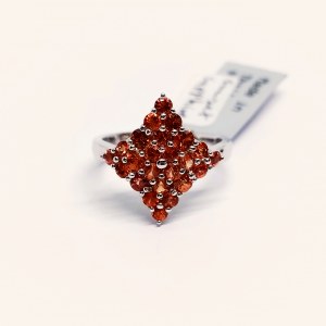 Silver ring with natural sapphire