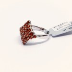 Silver ring with natural sapphire