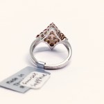 Silver ring with natural sapphire
