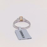 Anello con citrino e topazio bianco, argento 925