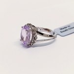 Silberring mit natürlichem Amethyst und Topas