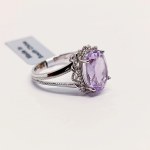 Silberring mit natürlichem Amethyst und Topas