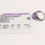 Silberring mit natürlichem Amethyst und Topas