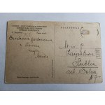 POCZTÓWKA MALARSTWO POLSKIE DARGIEWICZ PANNA MŁODA, ŁOWICZ, TYPY ŁOWICKIE, TYPY LUDOWE, PRZEDWOJENNA