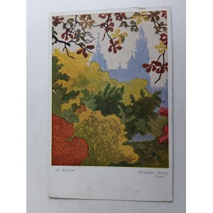 POSTCARD POLISH PAINTING BIELECKI KRAKOW GG CASTLE