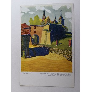 POSTCARD POLISH PAINTING BIELECKI KRAKOW GG COLLEGIATE IN OPATOW OPATÓW