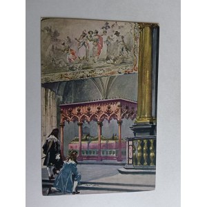 POSTCARD POLISH PAINTING TONDOS KOSSAK KRAKOW WAWEL SARKOFAG WŁADYSŁAW WARNEŃCZYK