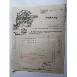 RACHUNEK WIEN WIEDEŃ, THEODOR ETTI, BERGEL, PERNEGG 1927 R