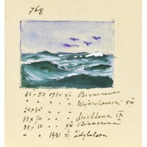 Soter August JAXA-MAŁACHOWSKI (1867-1952), Mewy nad morzem, 1930/1931