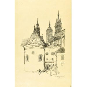 Leon WYCZÓŁKOWSKI (1852-1936), Church of the Virgin Mary from the Small Market, 1915