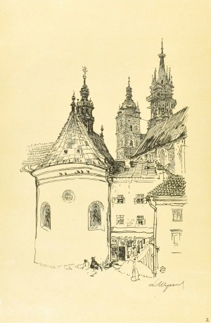 Leon WYCZÓŁKOWSKI (1852-1936), Kościół Panny Maryi od Małego Rynku, 1915