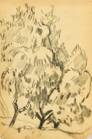 Kazimierz PODSADECKI (1904-1970), Studium pejzażu z drzewami, wrzesień 1937
