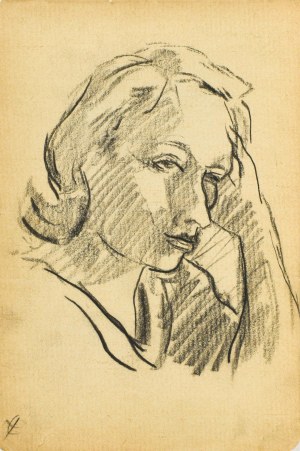 Kazimierz PODSADECKI (1904-1970), Studium portretowe młodej kobiety - P. Przebindowska, wrzesień 1937