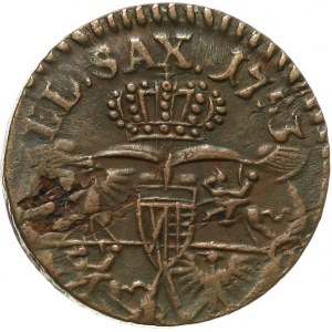August III 1733-1763 szeląg 1753, Grünthal