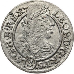 Śląsk, Leopold I 1658-1705, 3 krajcary 1665 SH Wrocław