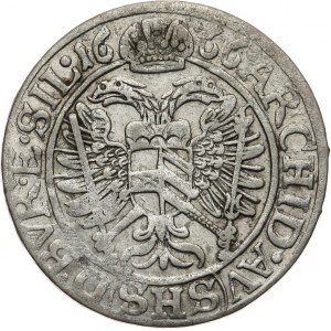 Śląsk, Leopold I 1658-1705, 3 krajcary 1666 SHS, Wrocław