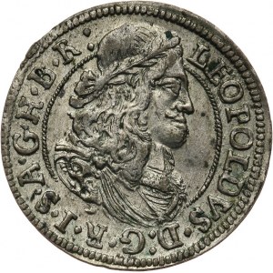 Austria, Leopold I 1657-1705, 3 krajcary 1670, Hall.