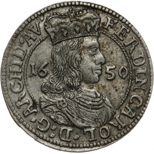 Austria, Ferdynand Karol 1632 - 1662, 3 krajcary 1650, Hall.