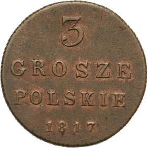 Królestwo Polskie, Aleksander I, 1815-1825, 3 grosze 1817, Warszawa