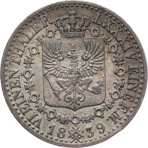 Niemcy, Prusy, Fryderyk Wilhelm III 1797-1840, 1/6 talara 1839 A, Berlin