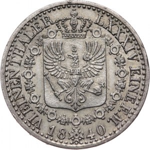 Niemcy, Prusy, Fryderyk Wilhelm III 1797-1840, 1/6 talara 1840 D, Disseldorf