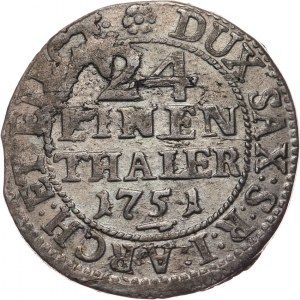 August III 1733-1763, 1/24 talara 1751, Drezno