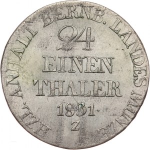 Niemcy, Anhalt-Bernburg, Aleksy Fryderyk Chrystian 1796-1834, 1/24 talara 1831 Z, 