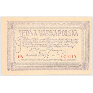 Polska, II Rzeczpospolita 1919 - 1939, 1 MARKA POLSKA, 17.05.1919, Warszawa.