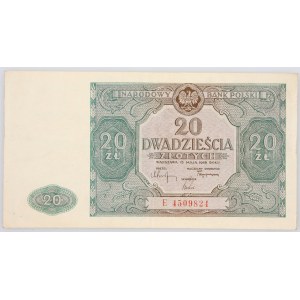 Polska, PRL 1944 - 1989, 20 ZŁOTYCH 15.05.1946, seria E, Warszawa.