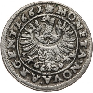Śląsk, Księstwo Legnica-Brzeg-Wołów Krystian Wołowski 1639-73, 3 krajcary 1661, Brzeg