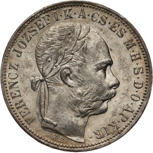 Węgry, Franciszek Józef I 1848-1916, 1 forint 1886/KB, Krzemnica