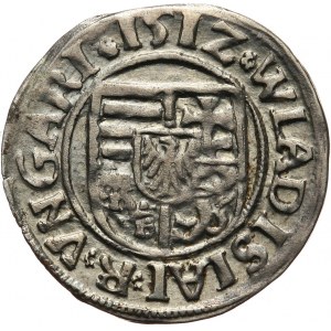 Węgry, Władysław II Jagiellończyk 1490-1516, denar 1512/K-G, Krzemnica