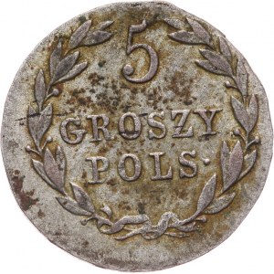Królestwo Polskie, Aleksander I 1815-1825, 5 groszy 1821 I.B., Warszawa