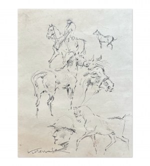 Karol KOSSAK (1896-1975), Sketches of horses