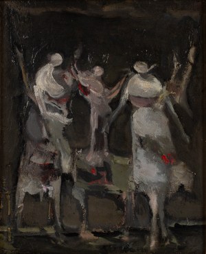 Alfred Aberdam (1894 Lwów - 1963 Paryż), Dwie kobiety z dzieckiem, 1957 r.