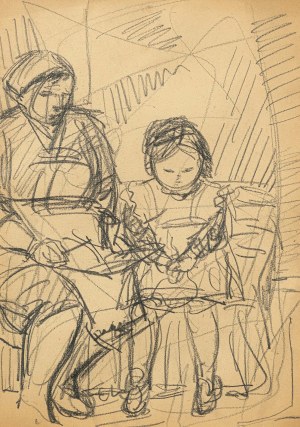 Alfred LENICA (1899 - 1977), Kobieta i dziewczynka