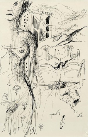 Leon ŚLIWIŃSKI (1916 - 2001), Akt w sypialni